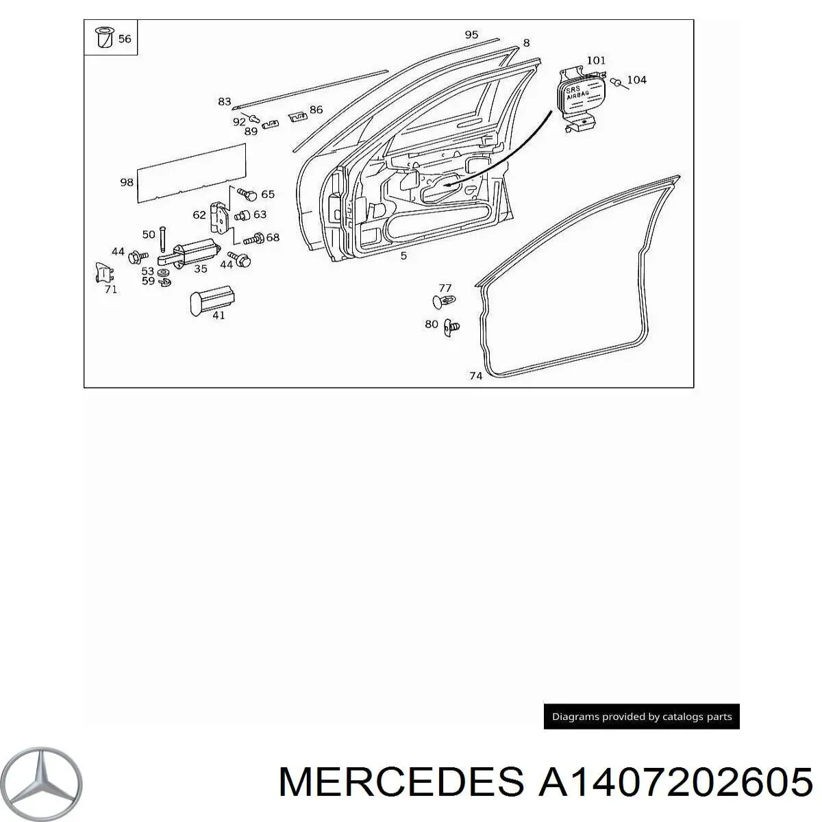 A1407202605 Mercedes Porta dianteira direita