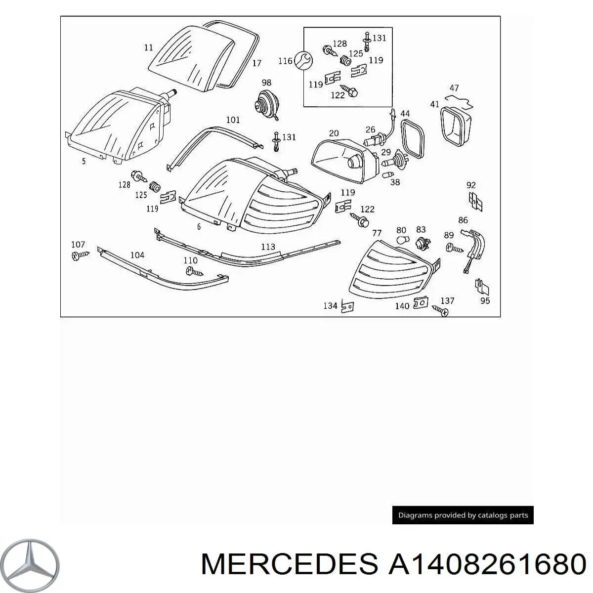  Mercedes A1408261680 preço, a partir de 15,61 USD