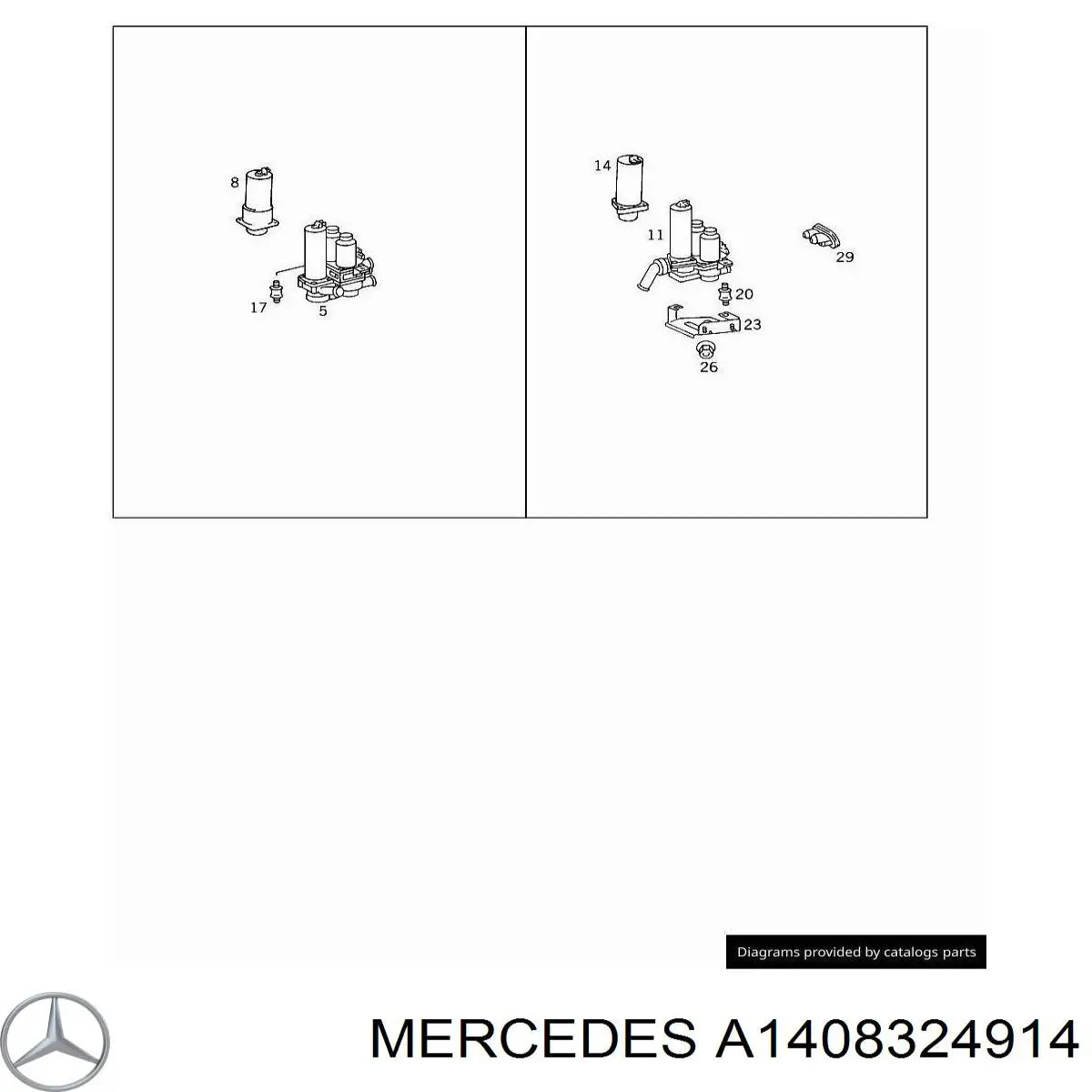 A1408324914 Mercedes Braçadeira de tubo do freio