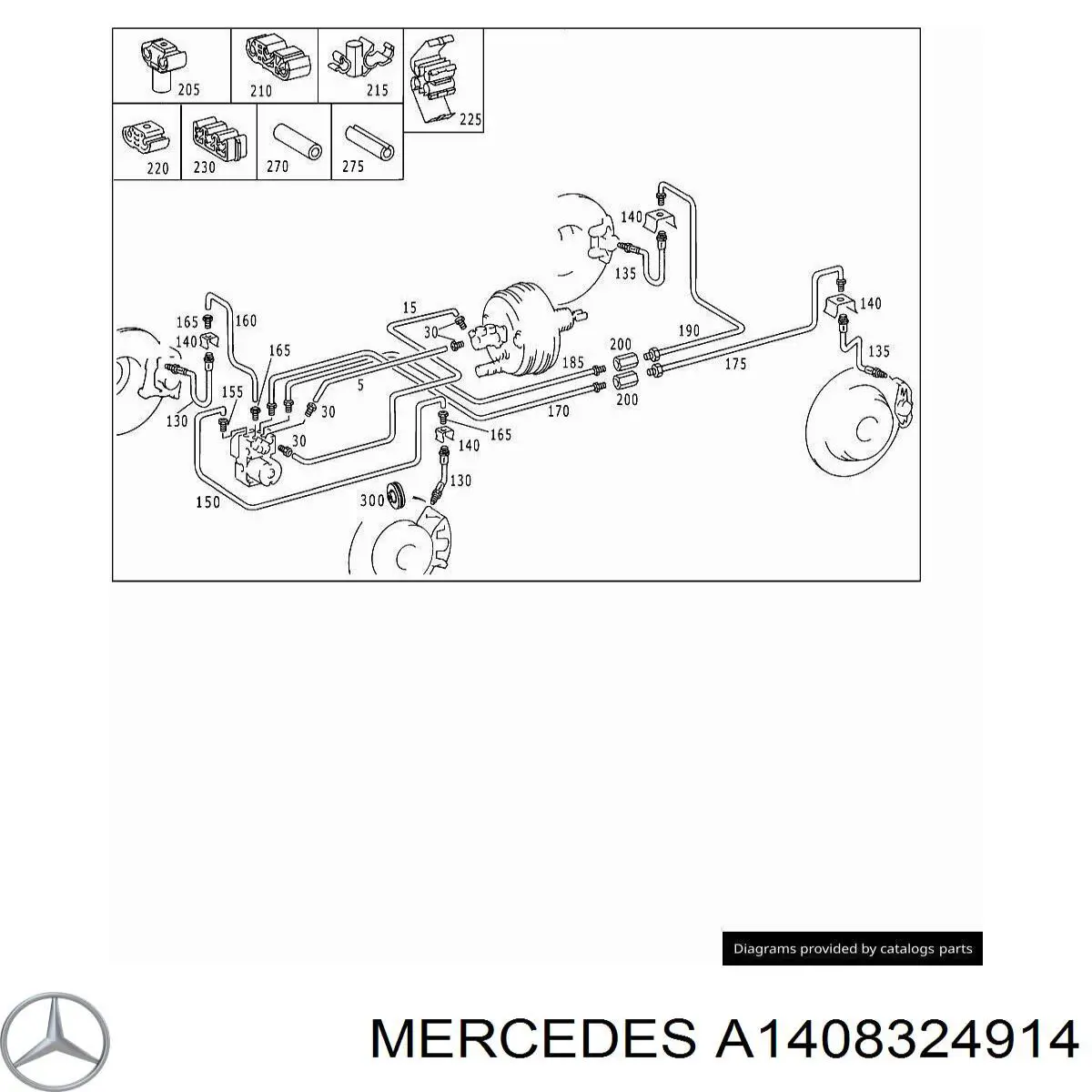 Braçadeira de tubo do freio Mercedes A1408324914 preço, a partir de 7,91 USD