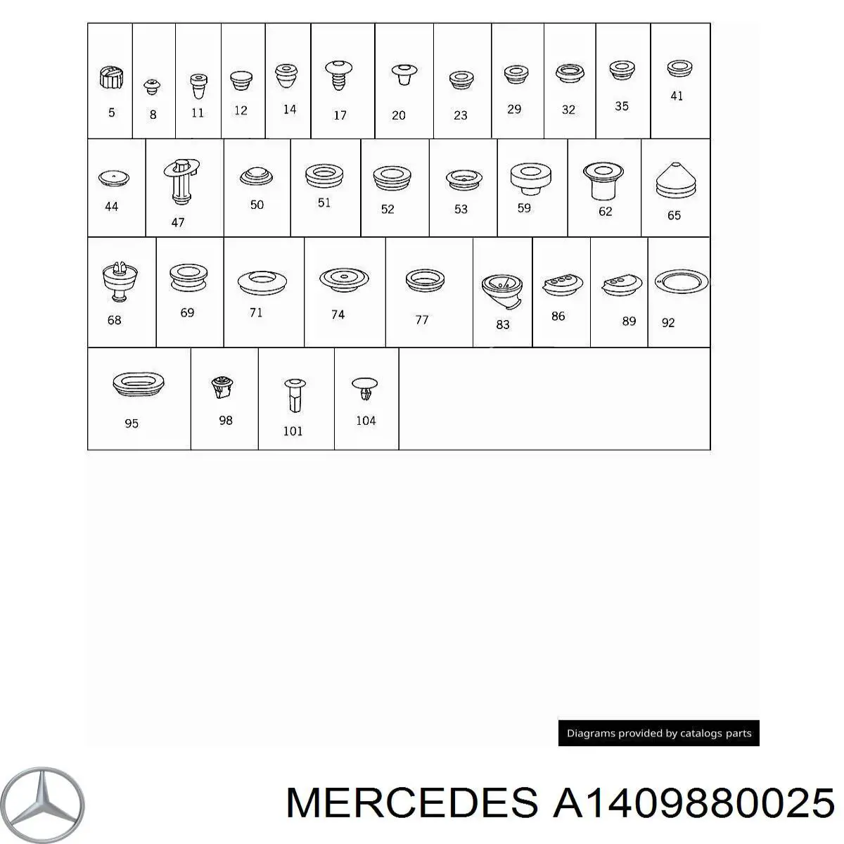  Mercedes A1409880025 preço, a partir de 5,26 USD