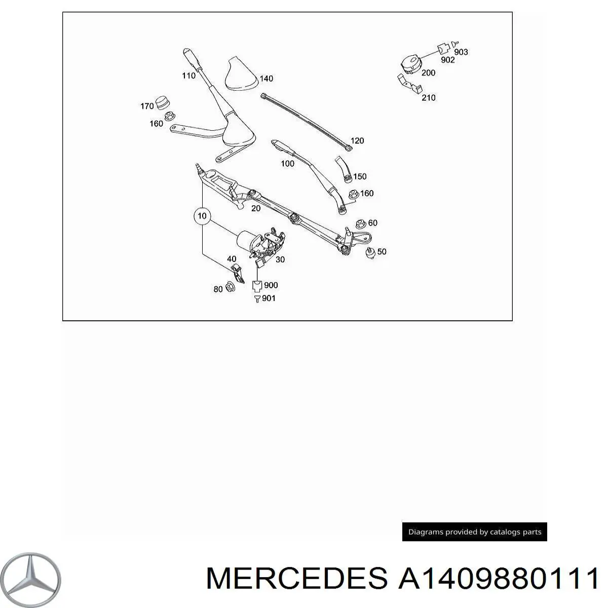  Mercedes A1409880111 preço, a partir de 16,96 USD