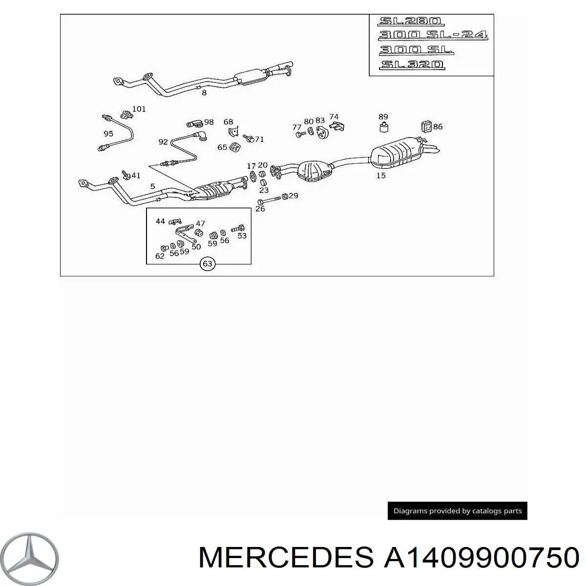 Parafuso (porca) de fixação Mercedes A1409900750 preço, a partir de 3,00 USD