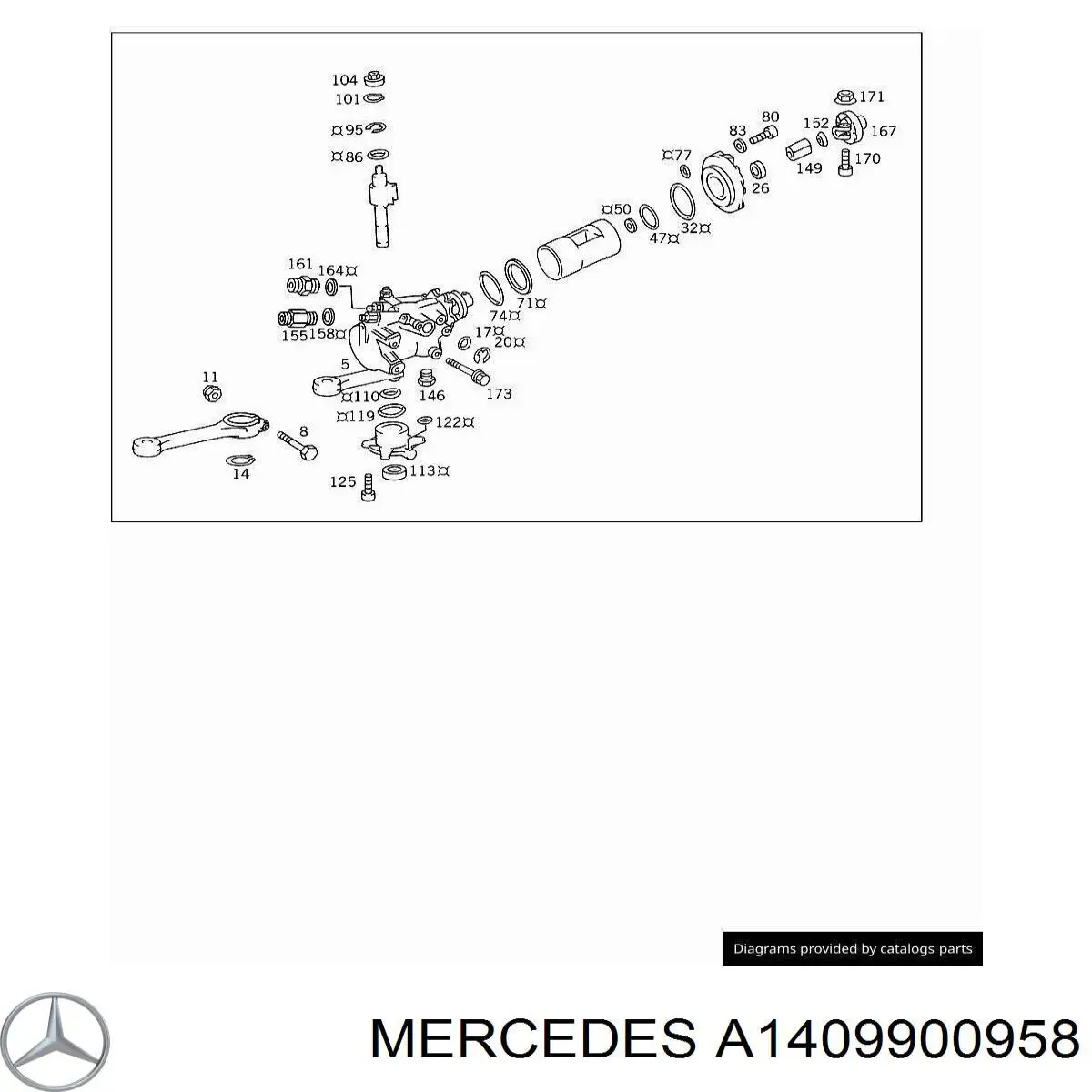 Compre A1409900958 Mercedes Parafuso (porca) de fixação