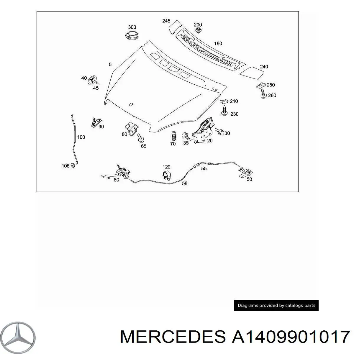 Mercedes A1409901017 preço, a partir de 1,85 USD