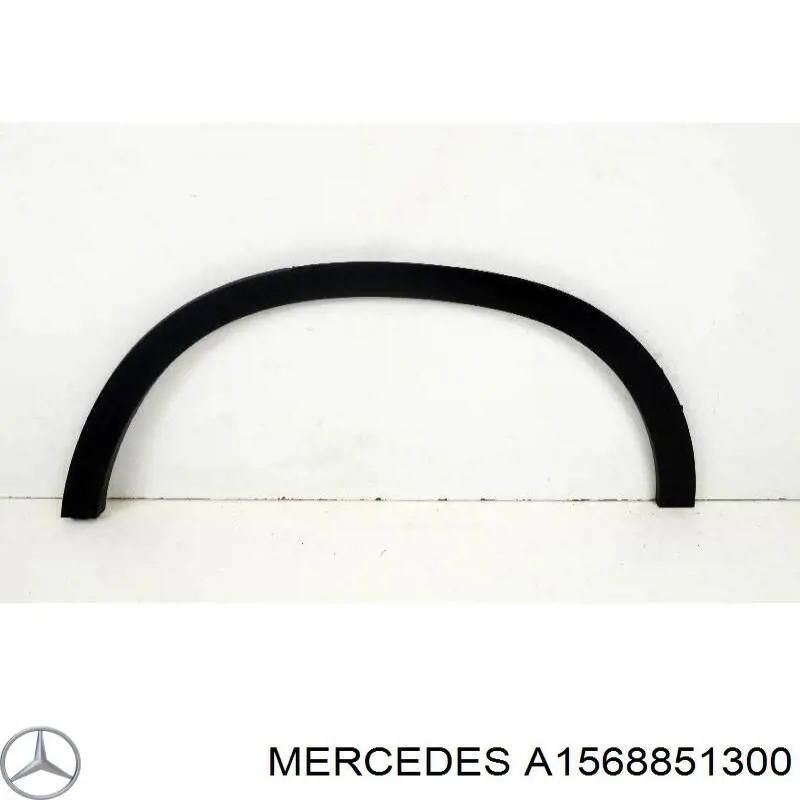 A1568851300 Mercedes Expansor esquerdo (placa sobreposta) de arco do pára-lama traseiro