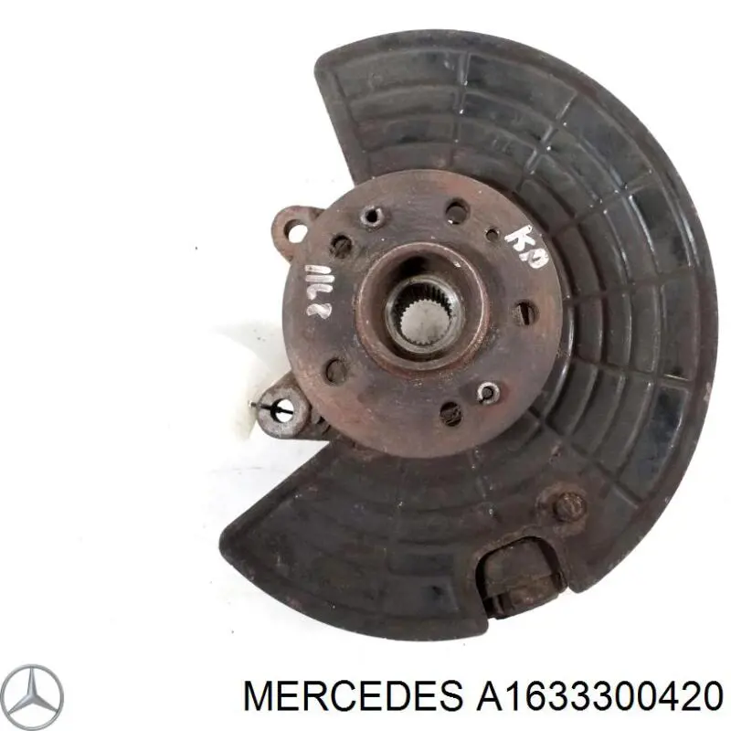 A1633300420 Mercedes Pino moente (extremidade do eixo) dianteiro esquerdo