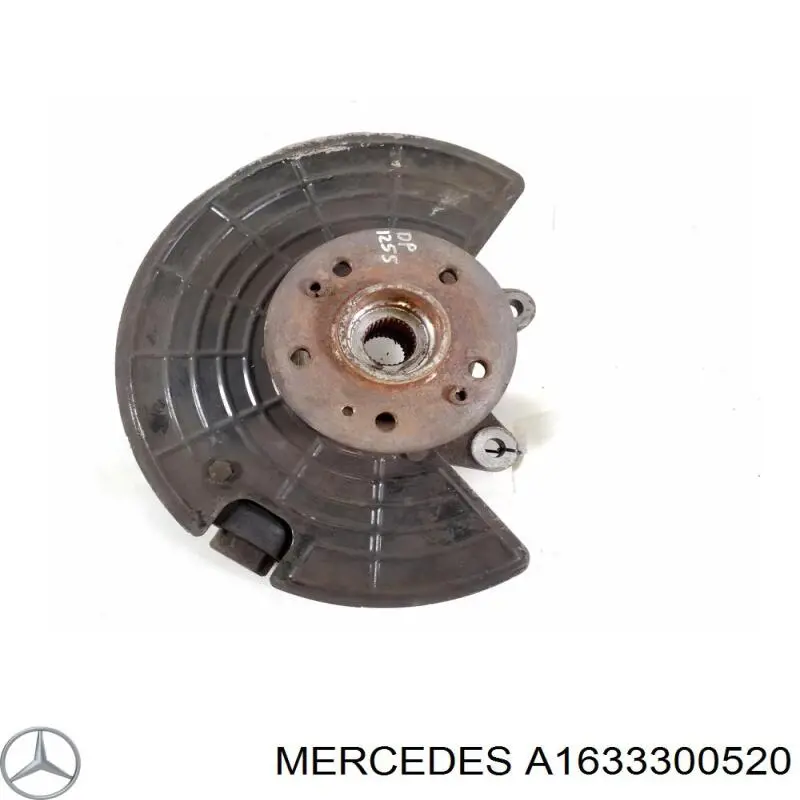 A1633300520 Mercedes Pino moente (extremidade do eixo) dianteiro direito