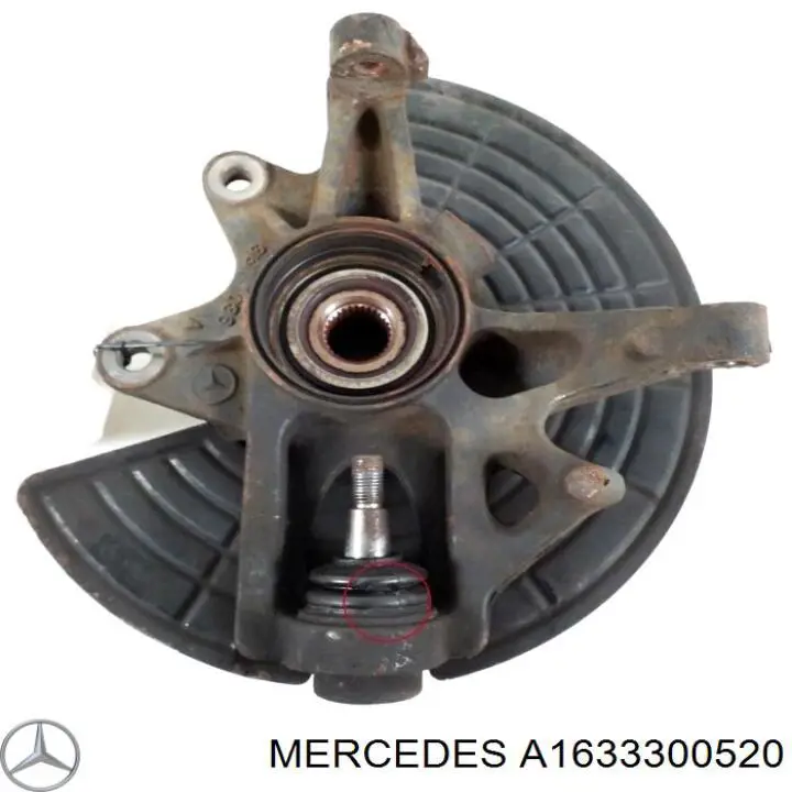 Compre A1633300520 Mercedes Pino moente (extremidade do eixo) dianteiro direito