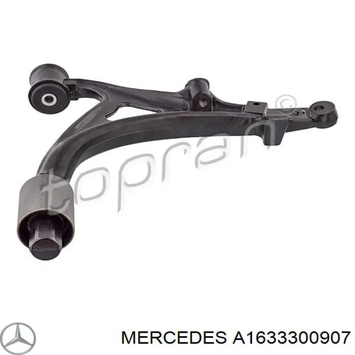 A1633300907 Mercedes Braço oscilante inferior direito de suspensão dianteira