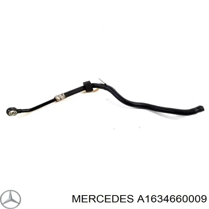 A1634660009 Mercedes Mangueira da Direção hidrâulica assistida de pressão baixa, desde a cremalheira (do mecanismo) até o radiador