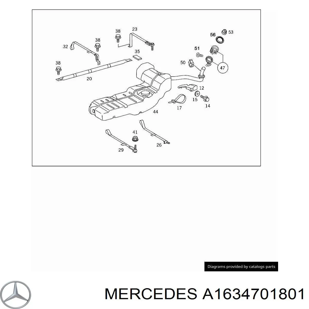1634701801 Mercedes Tanque de combustível