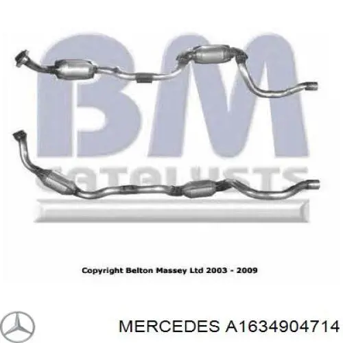 Compre A1634904714 Mercedes Convertidor - catalisador