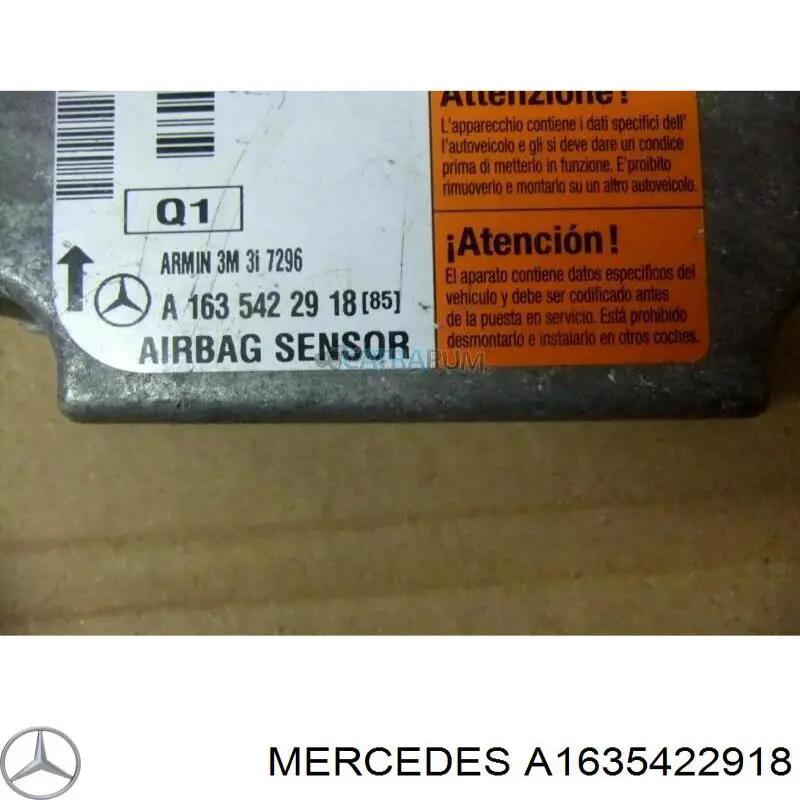 Módulo processador de controlo da bolsa de ar (Centralina eletrônica AIRBAG) Mercedes A1635422918 preço, a partir de 66,40 USD