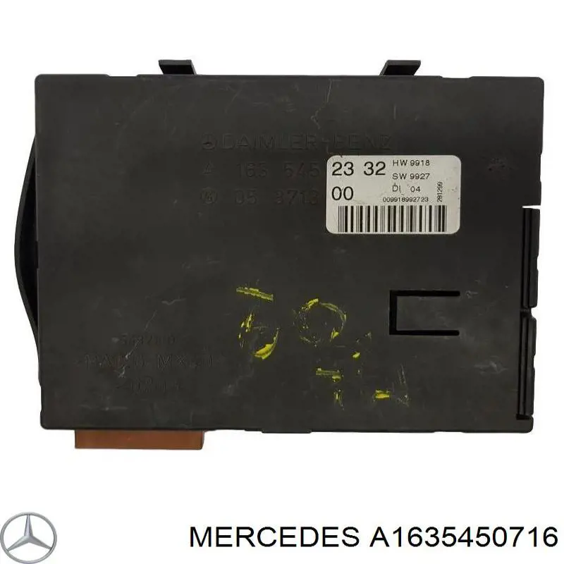 A1635450716 Mercedes Regulador de revoluções de ventilador de esfriamento (unidade de controlo)