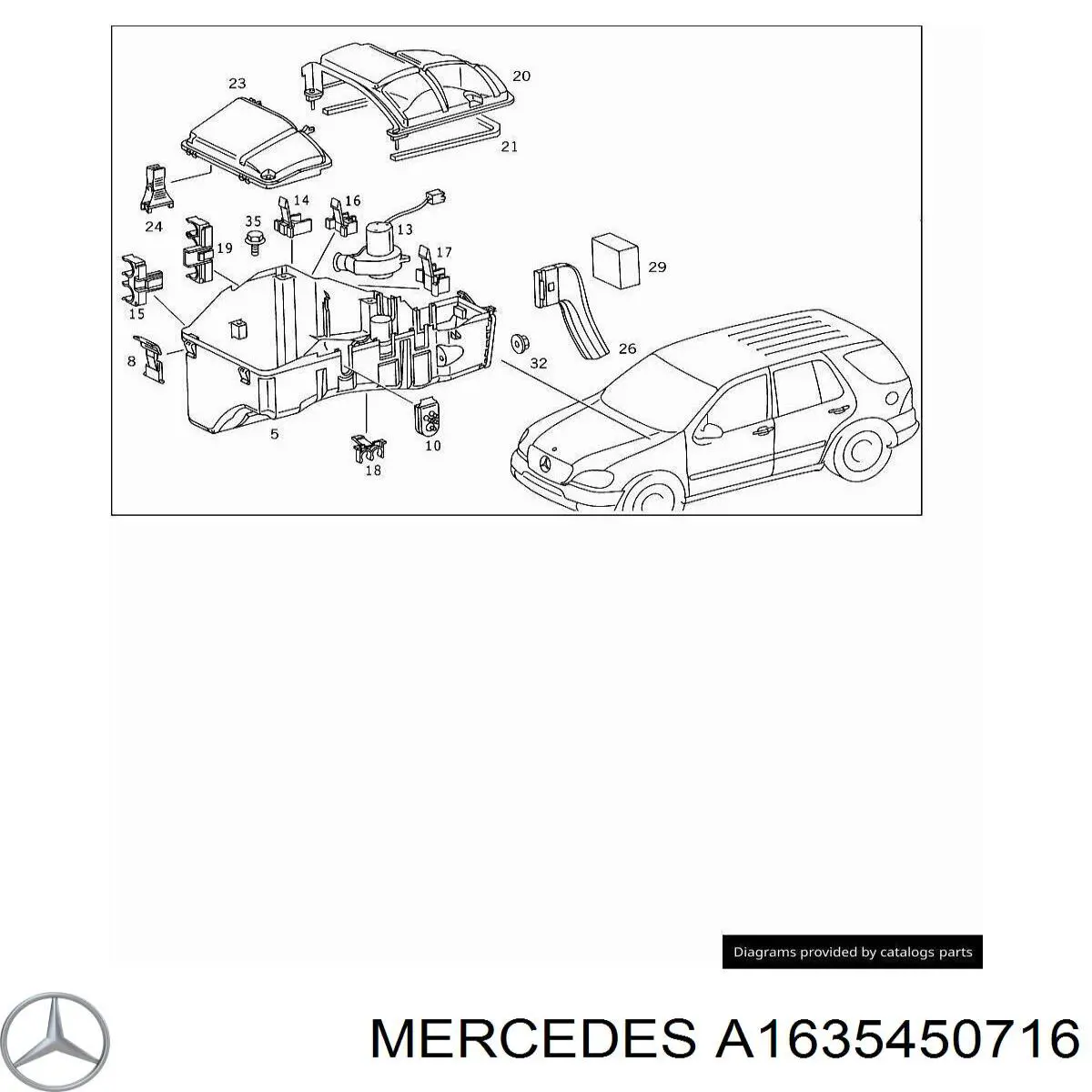 Regulador de revoluções de ventilador de esfriamento (unidade de controlo) Mercedes A1635450716 preço, a partir de 64,70 USD