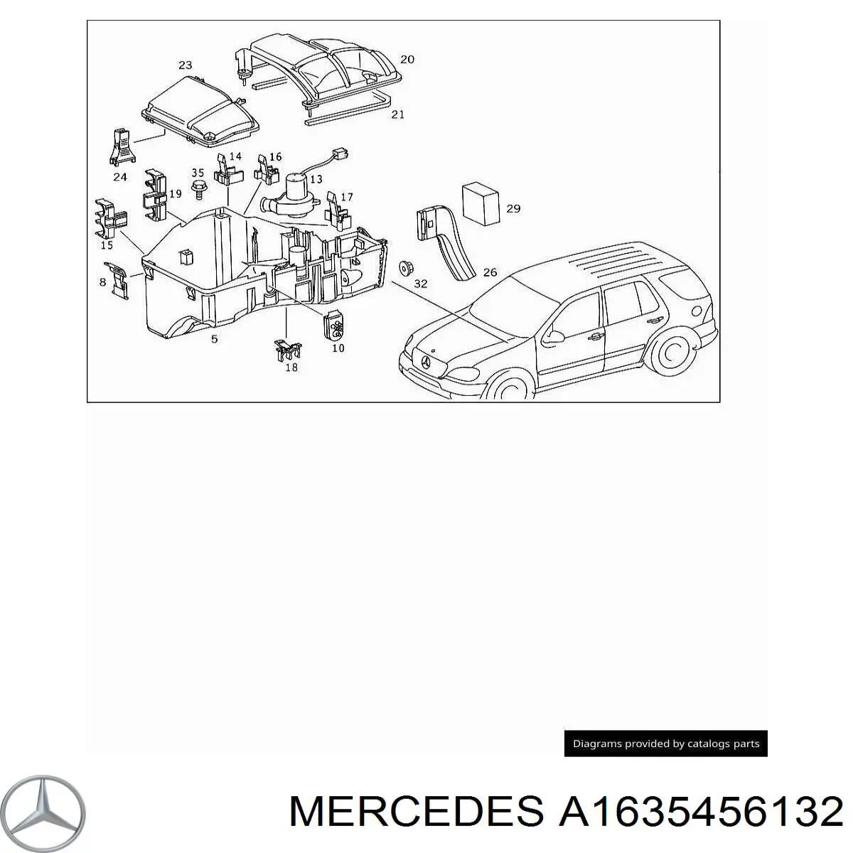 A1635456132 Mercedes Unidade de controlo ESP
