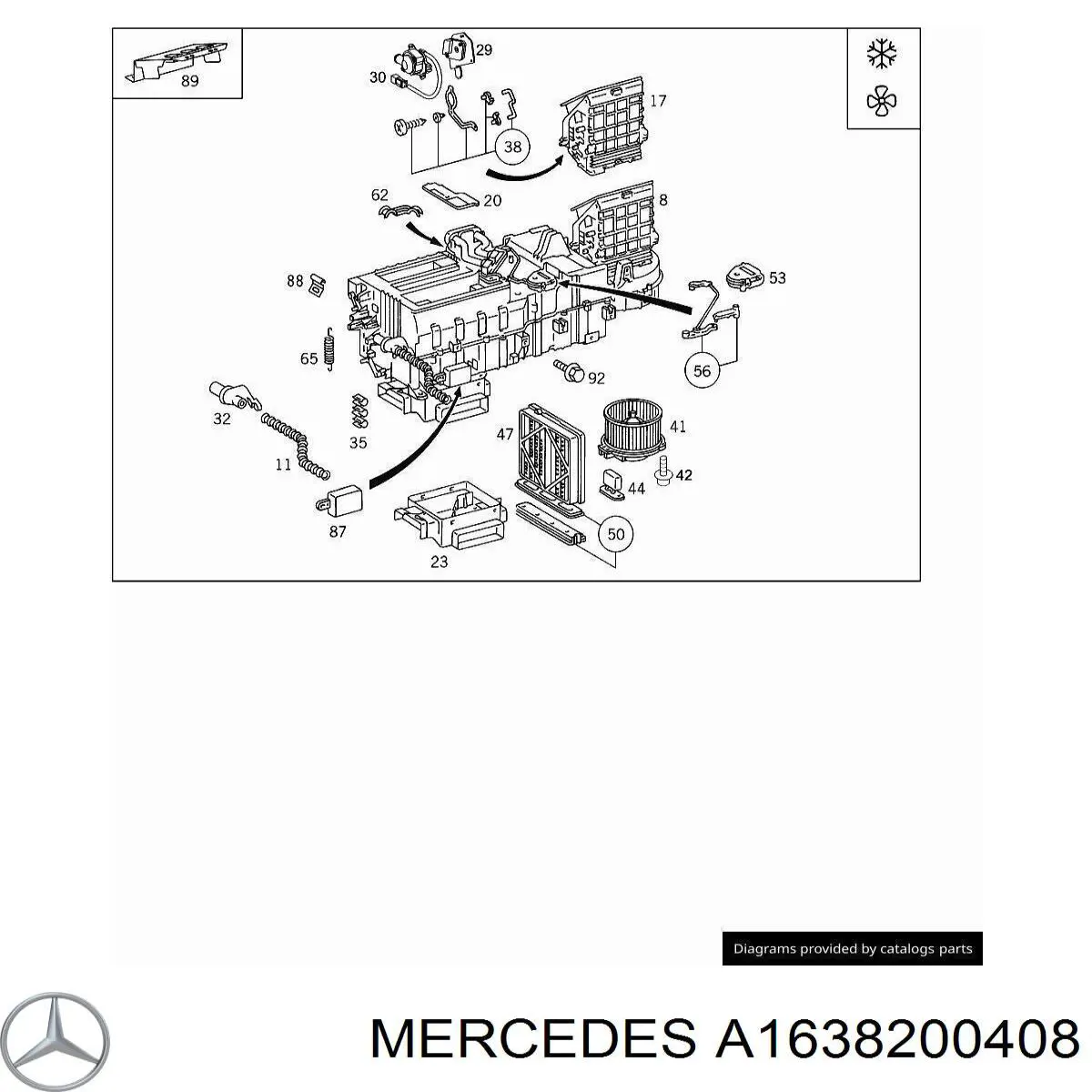 Acionamento de comporta de forno Mercedes 1638200408 preço, a partir de 320,78 USD