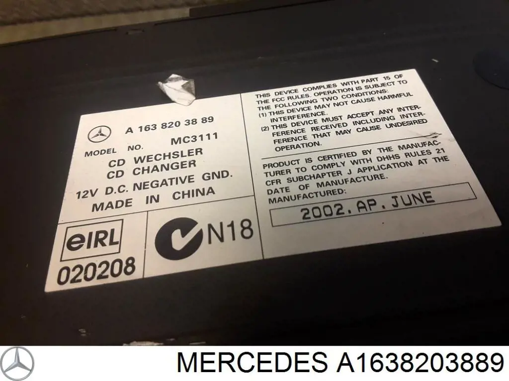 A1638203889 Mercedes Cambiador