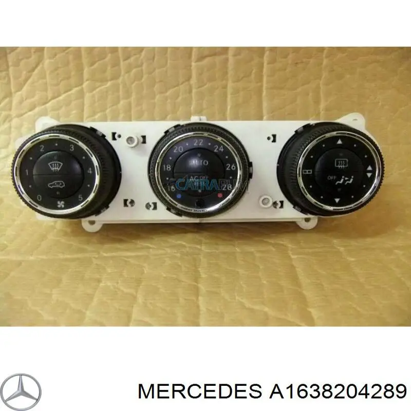A1638204289 Mercedes Unidade de controlo dos modos de aquecimento/condicionamento
