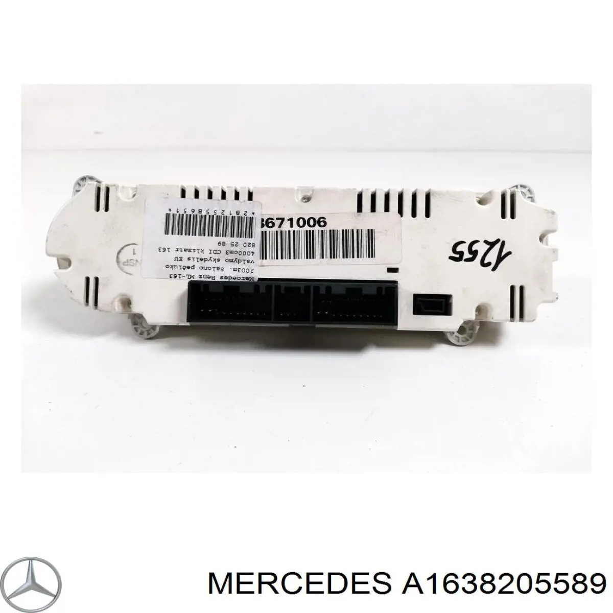 A1638205589 Mercedes Unidade de controlo dos modos de aquecimento/condicionamento