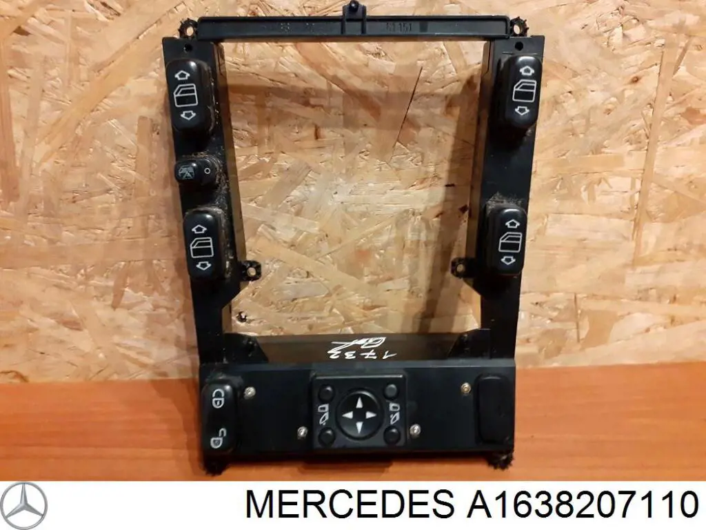 A1638207110 Mercedes Unidade de botões de controlo de elevador de vidro de consola central