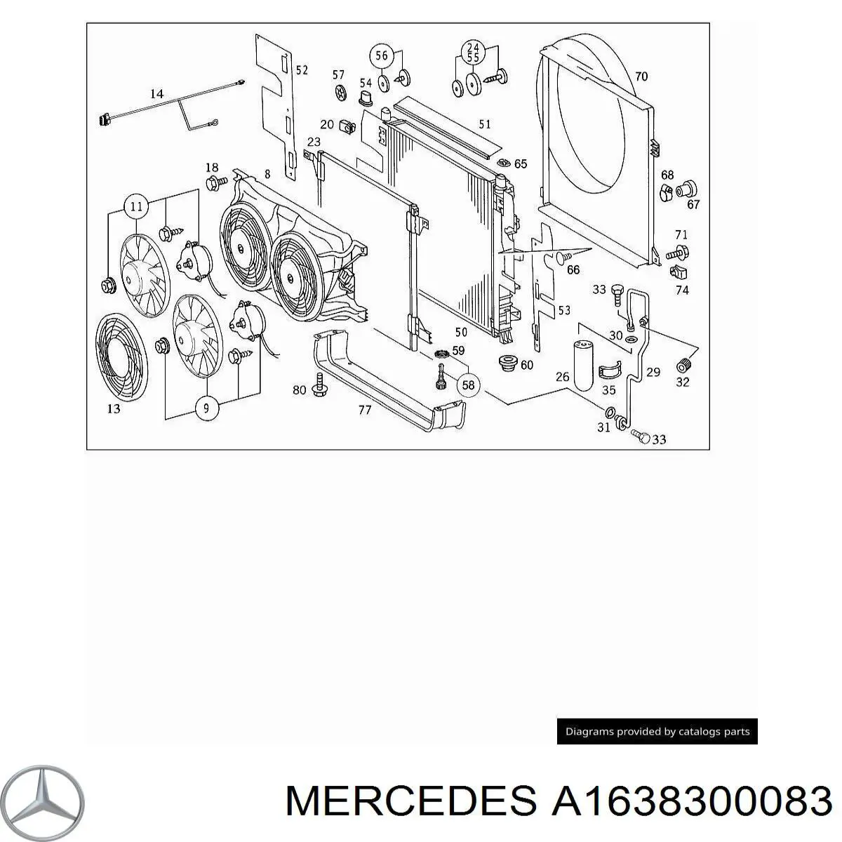 A1638300083 Mercedes Tanque de recepção do secador de aparelho de ar condicionado