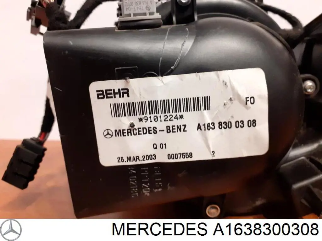 Compre A1638300308 Mercedes Caixa de ventilador de forno (de aquecedor de salão), montada