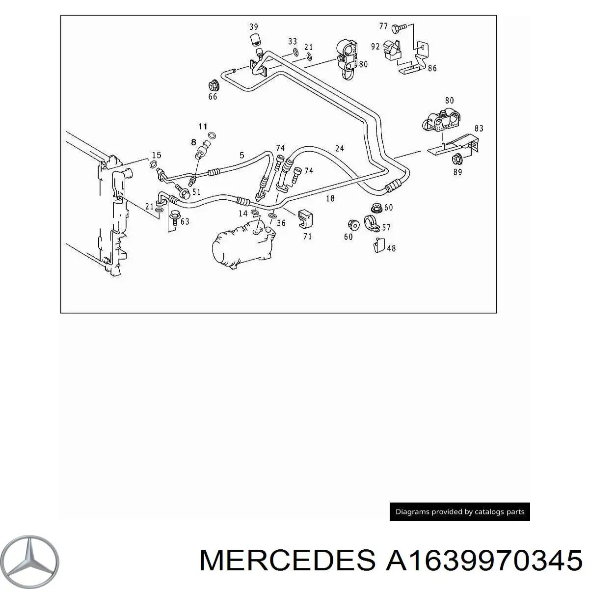 Vedante anular de tubo de aparelho de ar condicionado Mercedes A1639970345 preço, a partir de 8,30 USD
