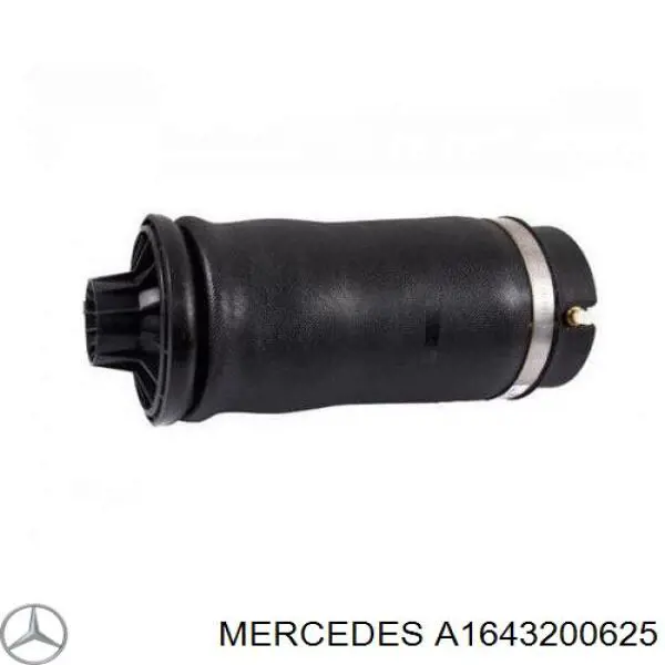 A1643200625 Mercedes Coxim pneumático (suspensão de lâminas pneumática) do eixo traseiro