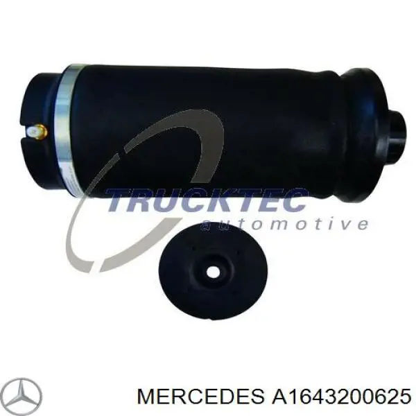 Compre A1643200625 Mercedes Coxim pneumático (suspensão de lâminas pneumática) do eixo traseiro