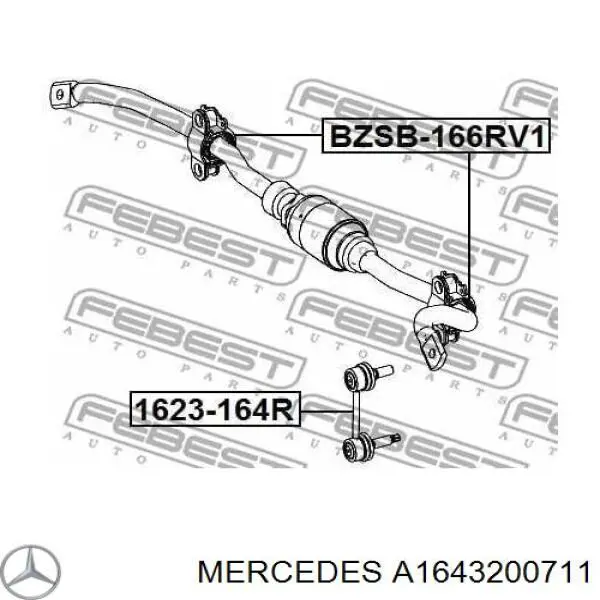A1643200711 Mercedes Estabilizador traseiro