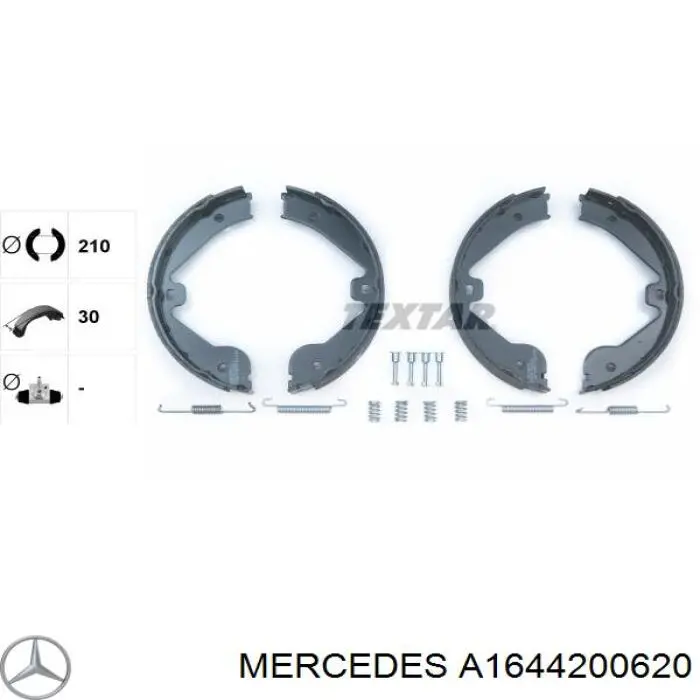 Sapatas do freio de estacionamento Mercedes A1644200620 preço, a partir de 33,38 USD