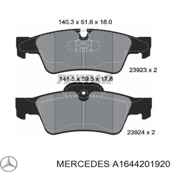 Sapatas do freio traseiras de disco Mercedes A1644201920 preço, a partir de 45,09 USD