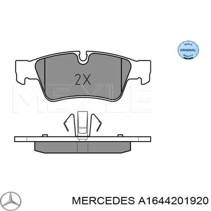 Compre A1644201920 Mercedes Sapatas do freio traseiras de disco
