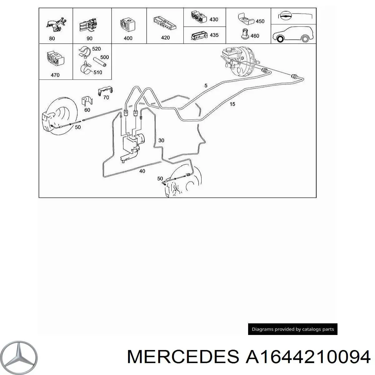 Braçadeira de tubo do freio Mercedes A1644210094 preço, a partir de 12,85 USD