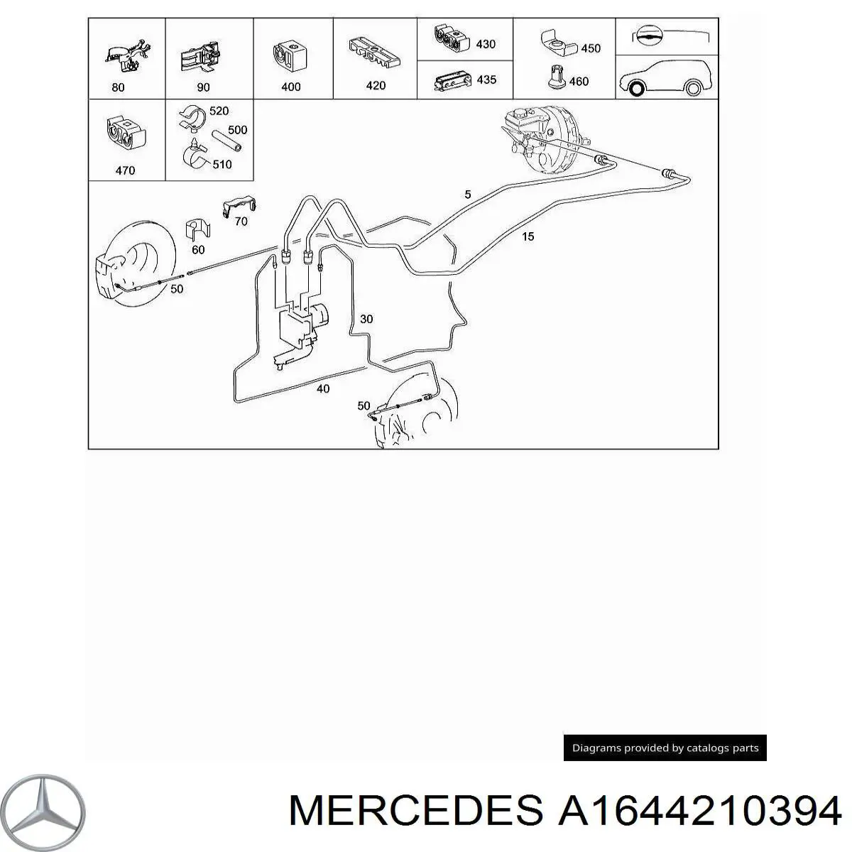 Braçadeira de tubo do freio Mercedes A1644210394 preço, a partir de 13,89 USD