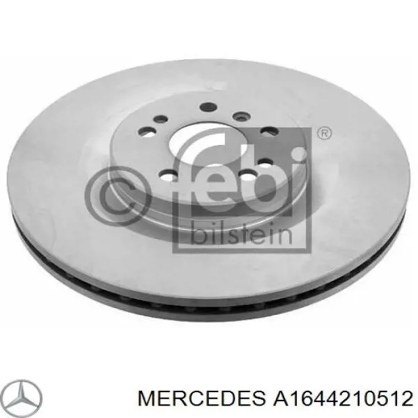 A1644210512 Mercedes Disco do freio dianteiro