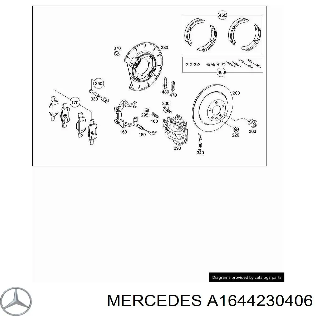 A1644230406 Mercedes Braçadeira do freio de suporte traseiro