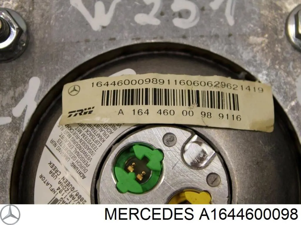 Cinto de segurança (AIRBAG) de condutor Mercedes A1644600098