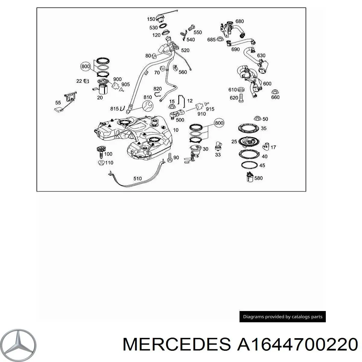 Gargalo de enchimento do tanque de combustível Mercedes A1644702020 preço, a partir de 385,03 USD