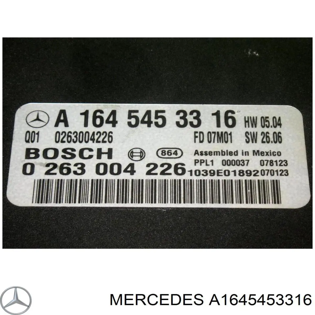 A1645453316 Mercedes Módulo de direção (Centralina eletrônica) de sensor de estacionamento