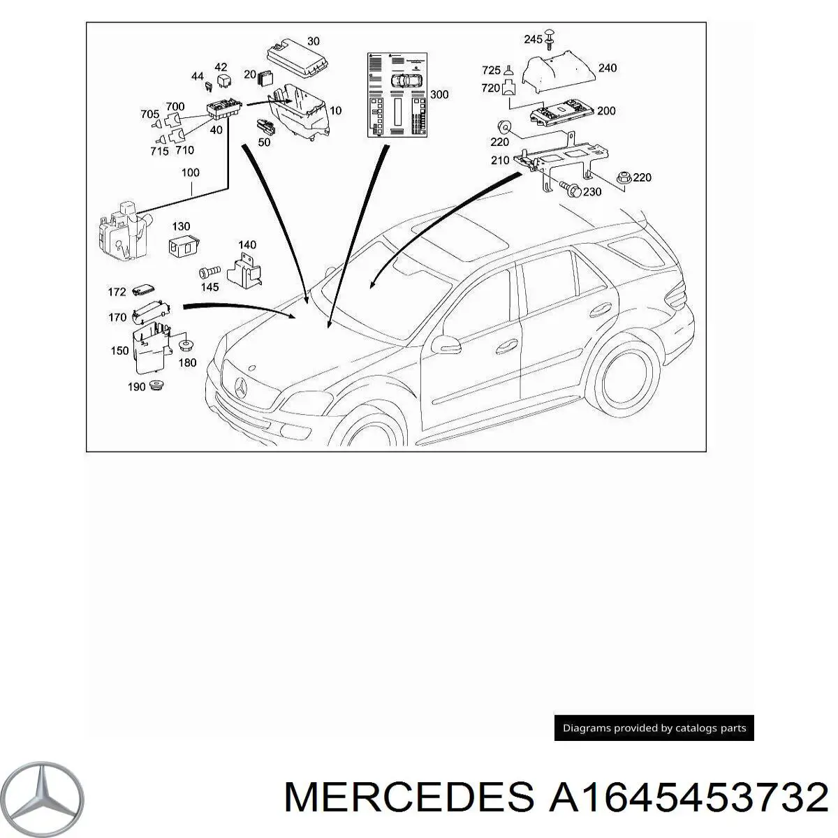 Módulo de direção (Centralina eletrônica) de motor Mercedes 1645458532 preço, a partir de 560,28 USD