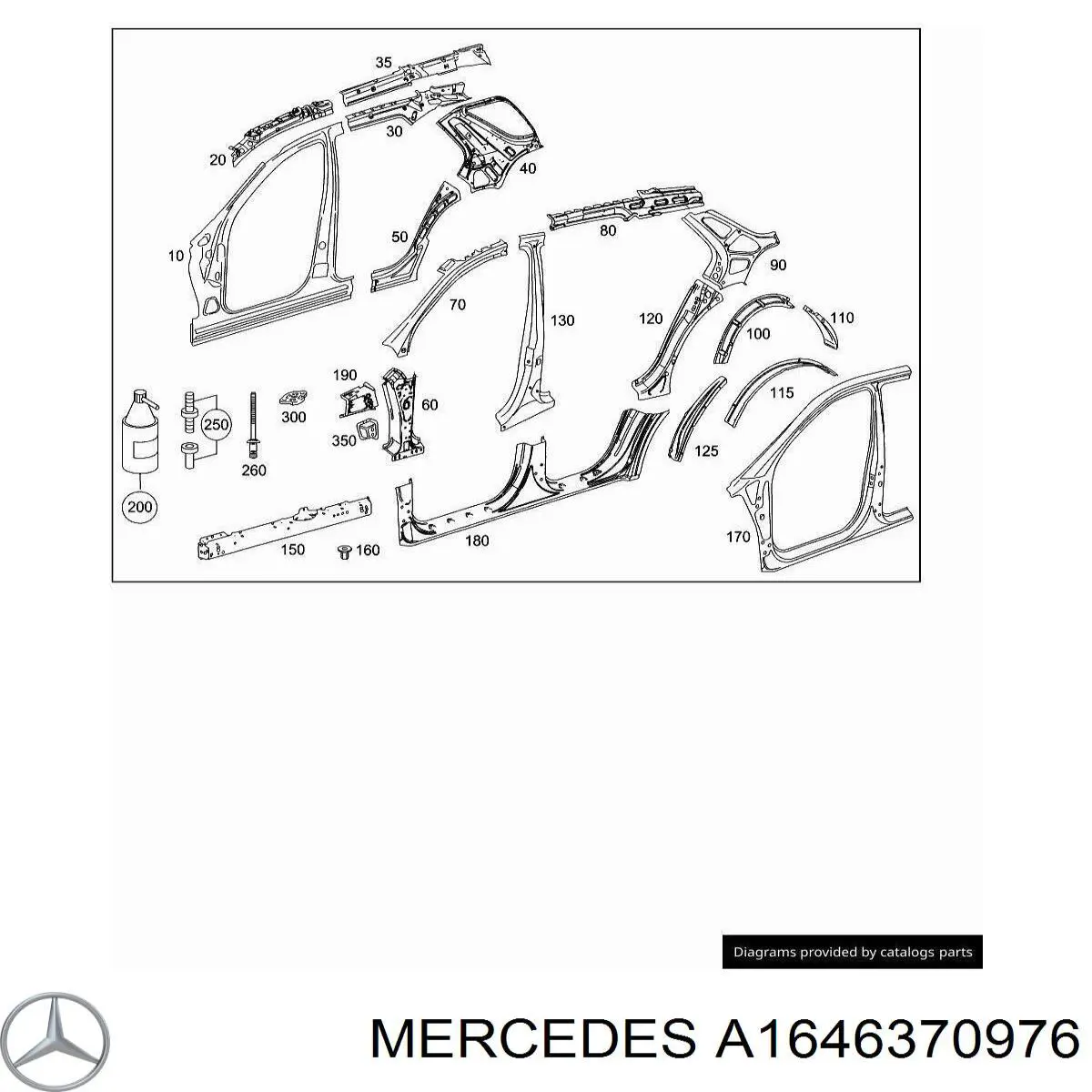 Arco do pára-lama traseiro esquerdo Mercedes A1646370976 preço, a partir de 372,19 USD