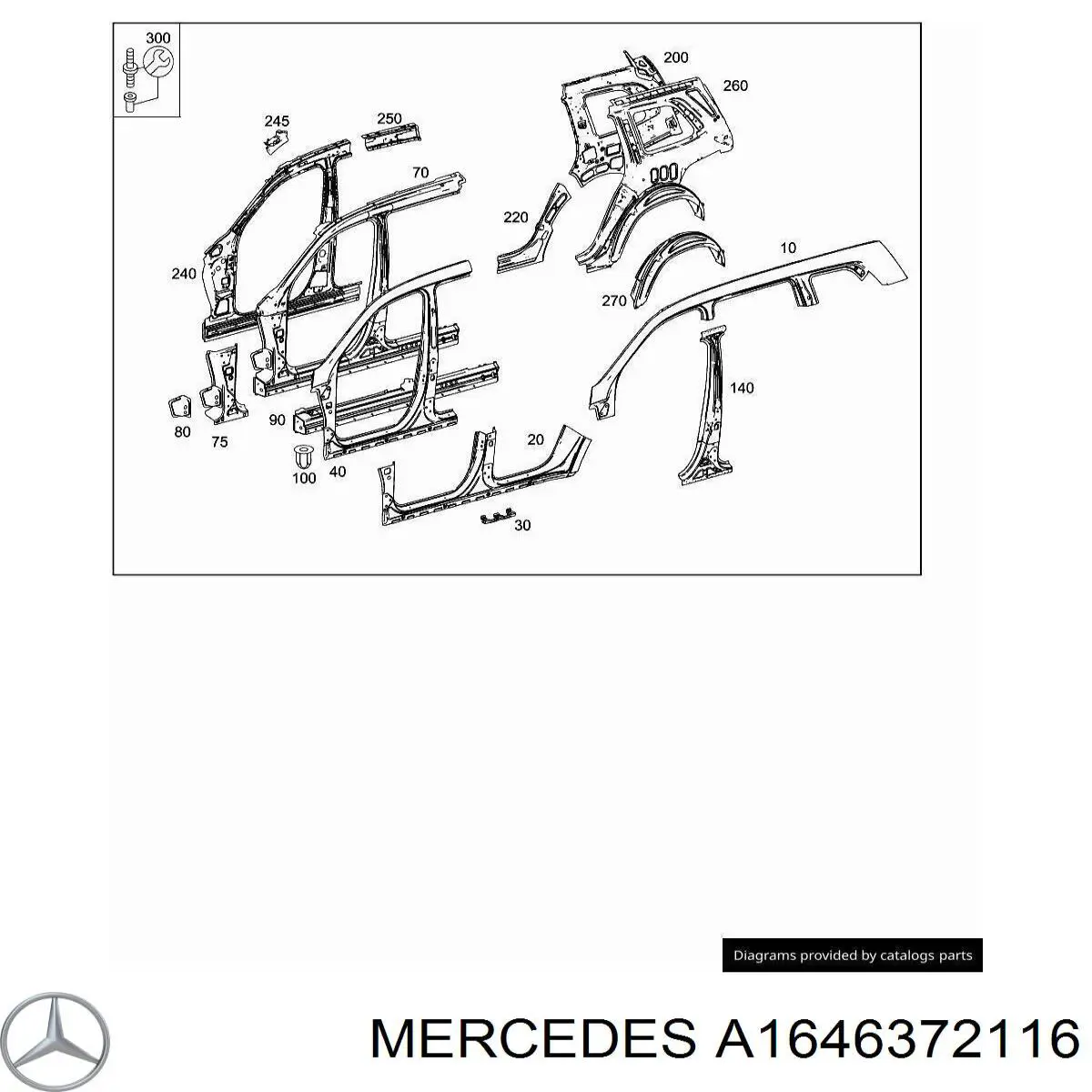  Mercedes A1646372116 preço, a partir de 307,05 USD