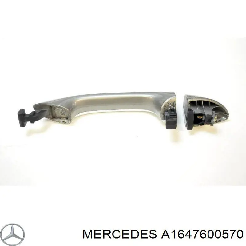 A1647600570 Mercedes Maçaneta dianteira esquerda externa da porta