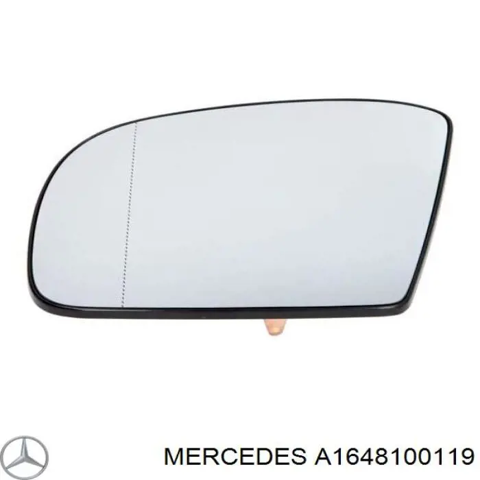 Elemento espelhado do espelho de retrovisão esquerdo Mercedes A1648100119 preço, a partir de 31,62 USD