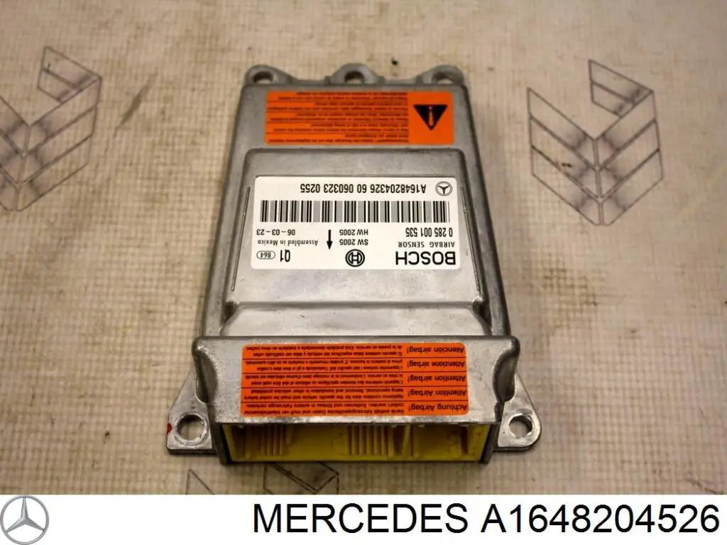 Compre A1648204526 Mercedes Módulo processador de controlo da bolsa de ar (Centralina eletrônica AIRBAG)