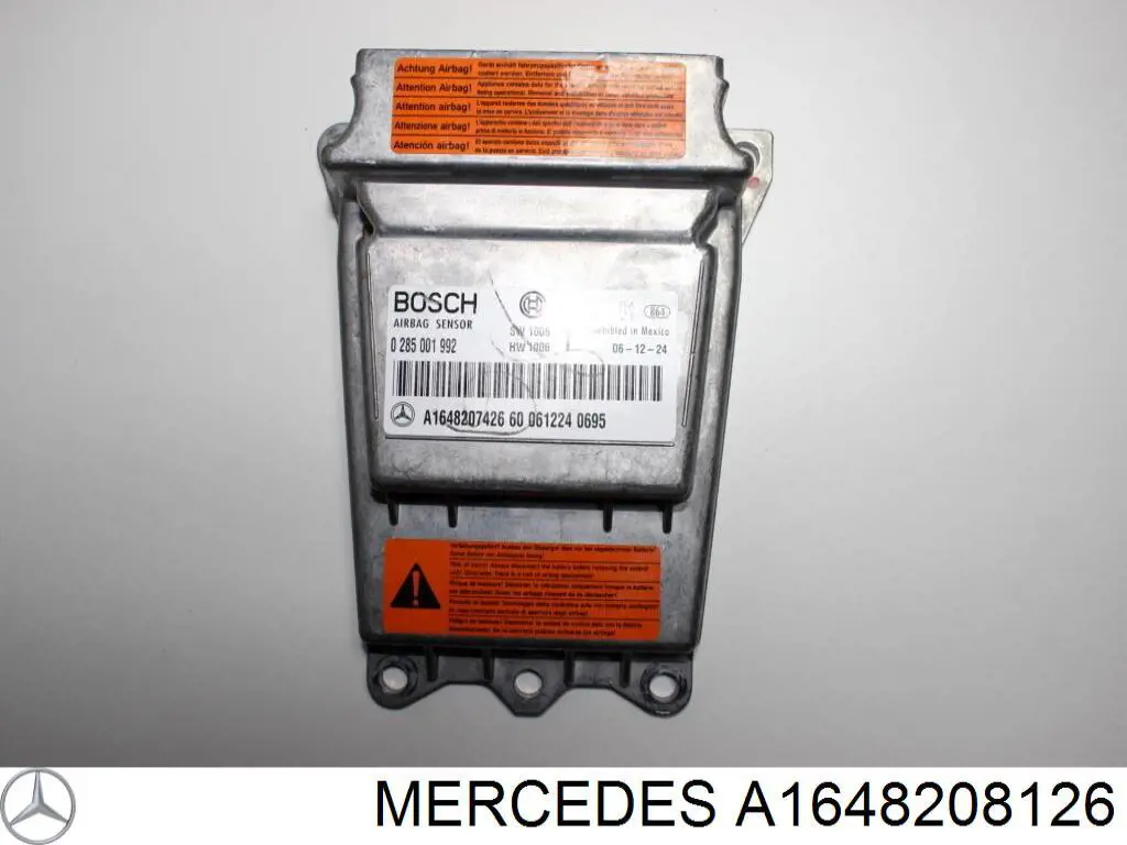 A1648208126 Mercedes Módulo processador de controlo da bolsa de ar (Centralina eletrônica AIRBAG)