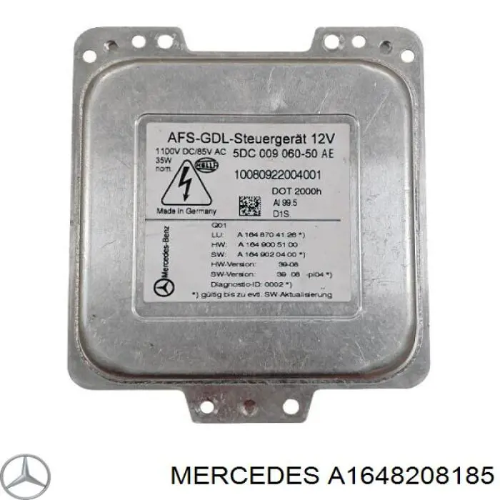 Unidade de controlo de iluminação Mercedes A1648208185 preço, a partir de 299,02 USD